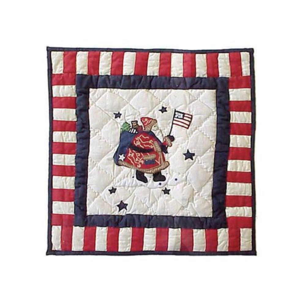 Colonial Santa Toss Pillow 16"W x 16"L