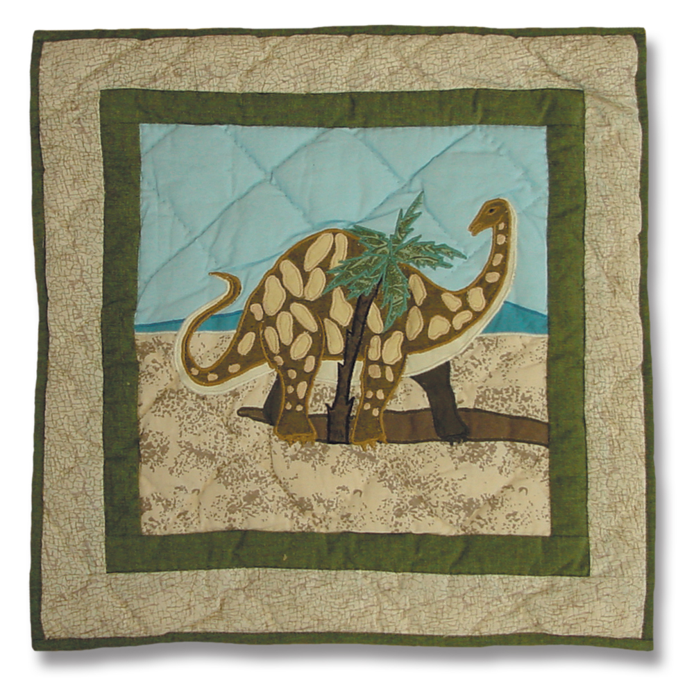 Dinosaur Toss Pillow 16"W x 16"L