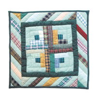 Diamond Log Cabin Toss Pillow 16"W x 16"L