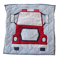 Fire Truck Toss Pillow 16"W x 16"L