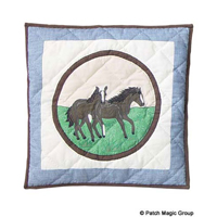 Horse Friends Toss Pillow 16"W x 16"L