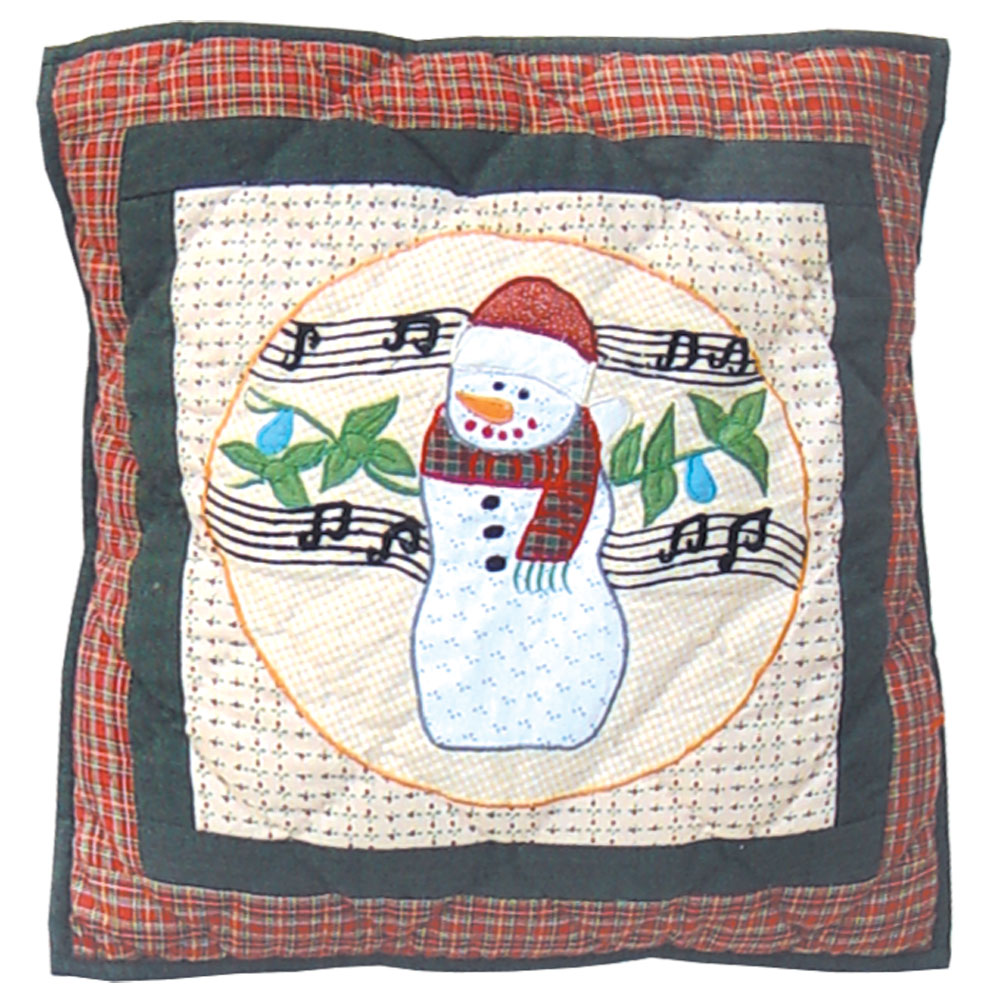 Jolly Snowmen Toss Pillow 16"W x 16"L