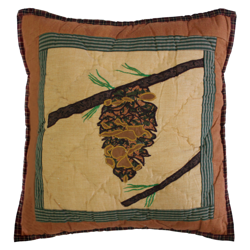 Pinecone Toss Pillow 16"W x 16"L