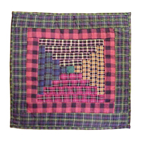 Tartan Log Cabin Toss Pillow 16"W x 16"L