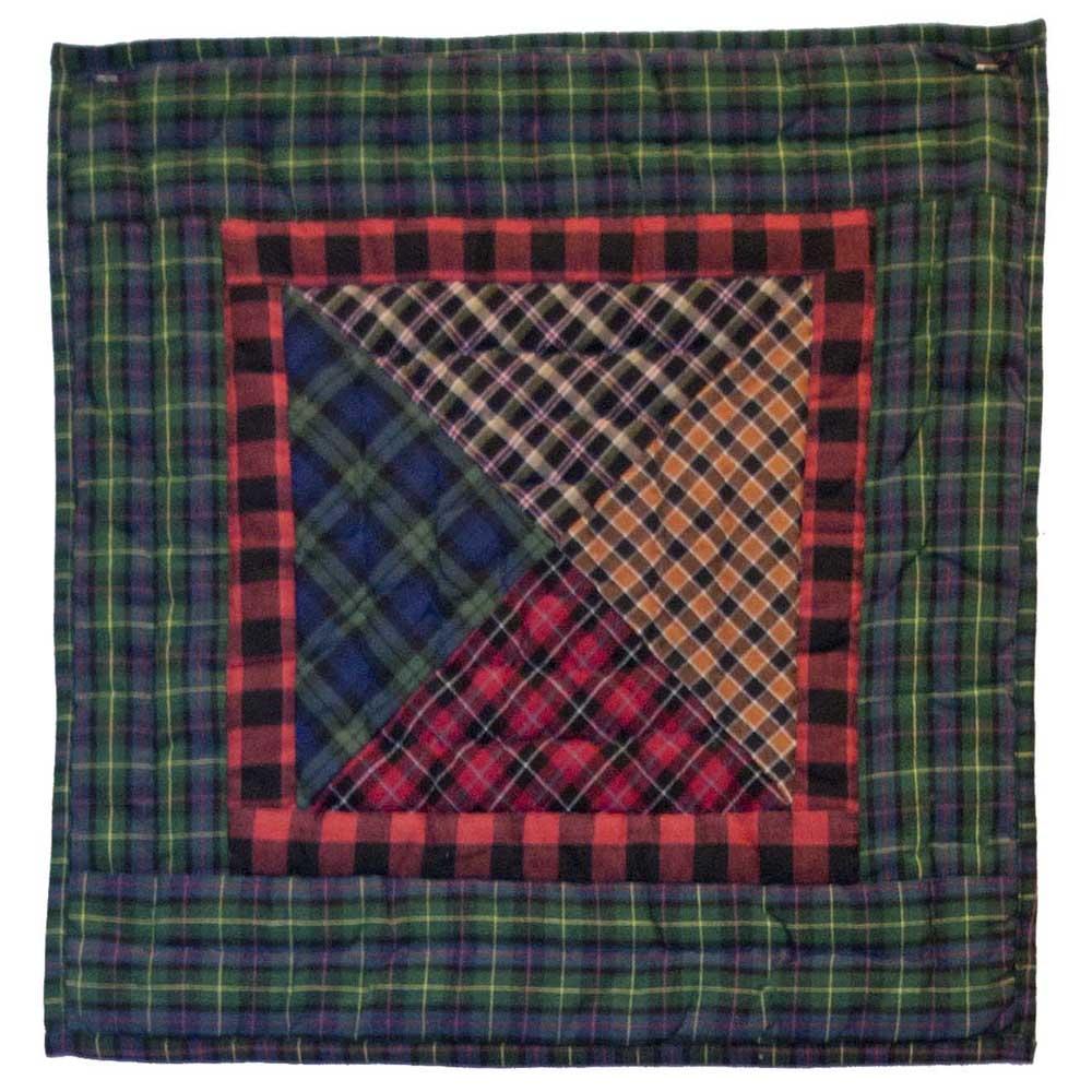Tartan square Toss Pillow 16"W x 16"L