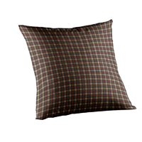 Cream Tartan Plaid Toss Pillow 16"W x 16"L