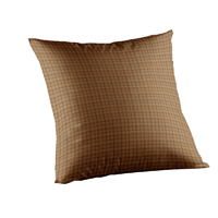 Pale Brown Window Pane Check Toss Pillow 16"W x 16"L