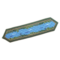 Fly Fishing Table Runner Long 72"W x 16"L