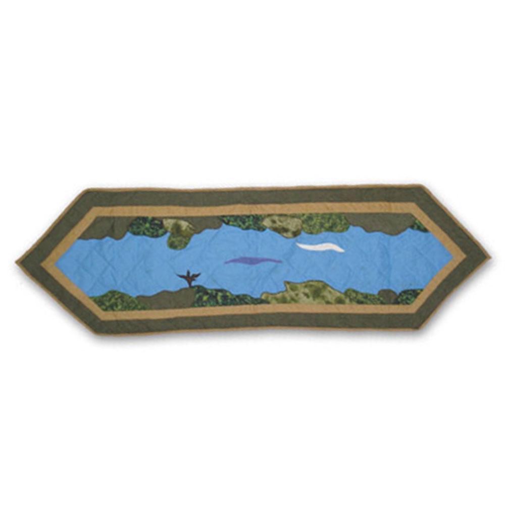 Fly Fishing Table Runner Short 54"W x 16"L