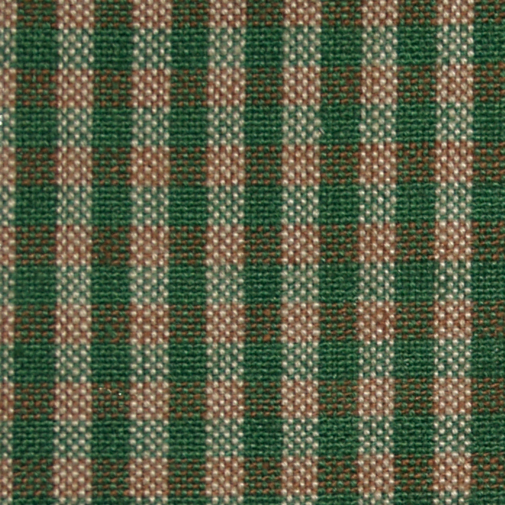 Hunter Green & Tan Homespun checks Tree Skirt Large-54" Dia