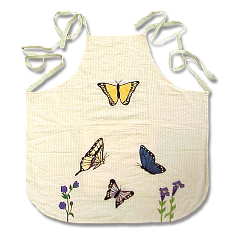 Butterfly Kisses Apron 27"W x 29"L