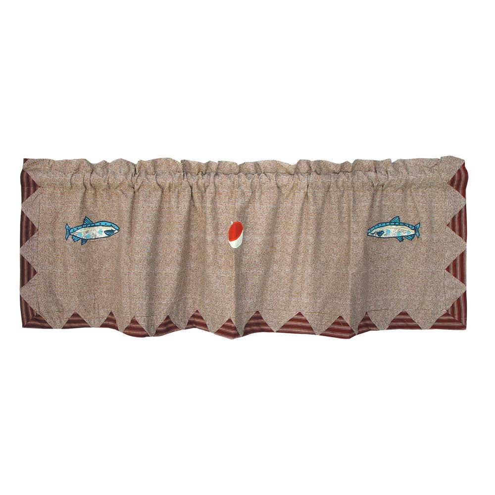 Gone Fishing Curtain Valance 54"W x 16"L