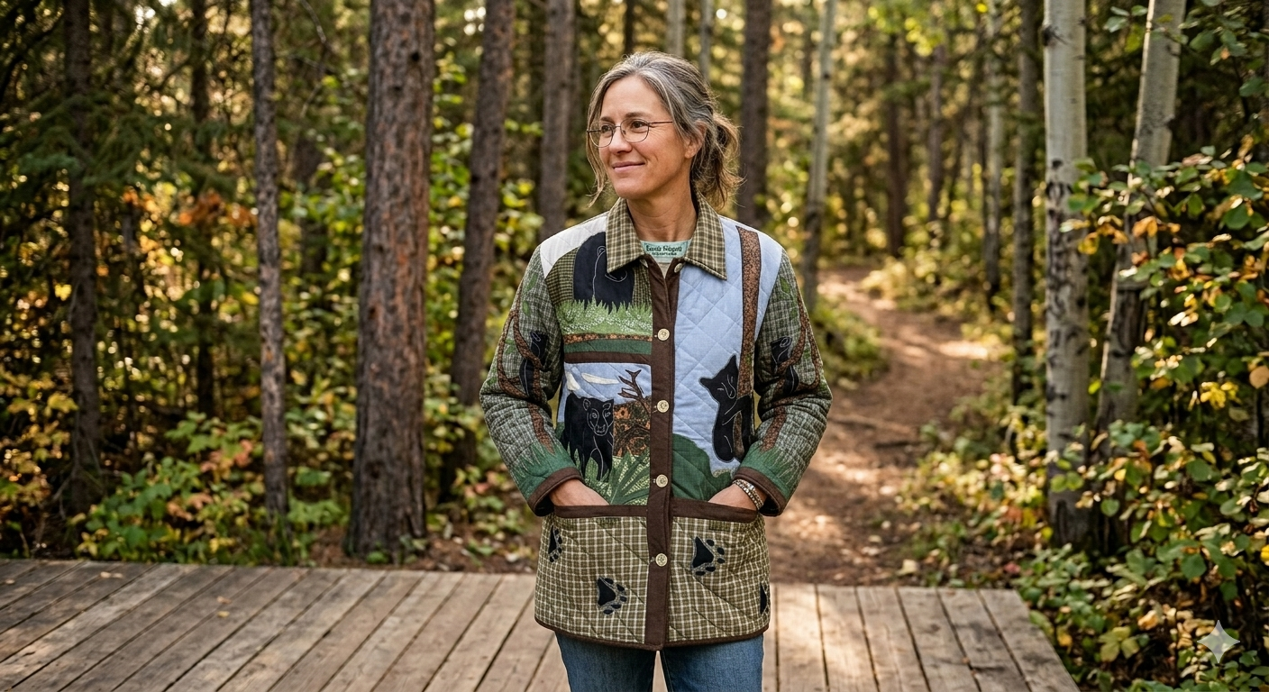 Bear Country Reversible Quilted Cotton Jacket | Artfully Crafted, Regular Fit, Filled with Soft Cotton