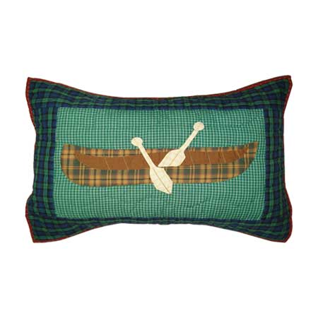 Cabin Canoe Pillow Sham 27"W x 21"L