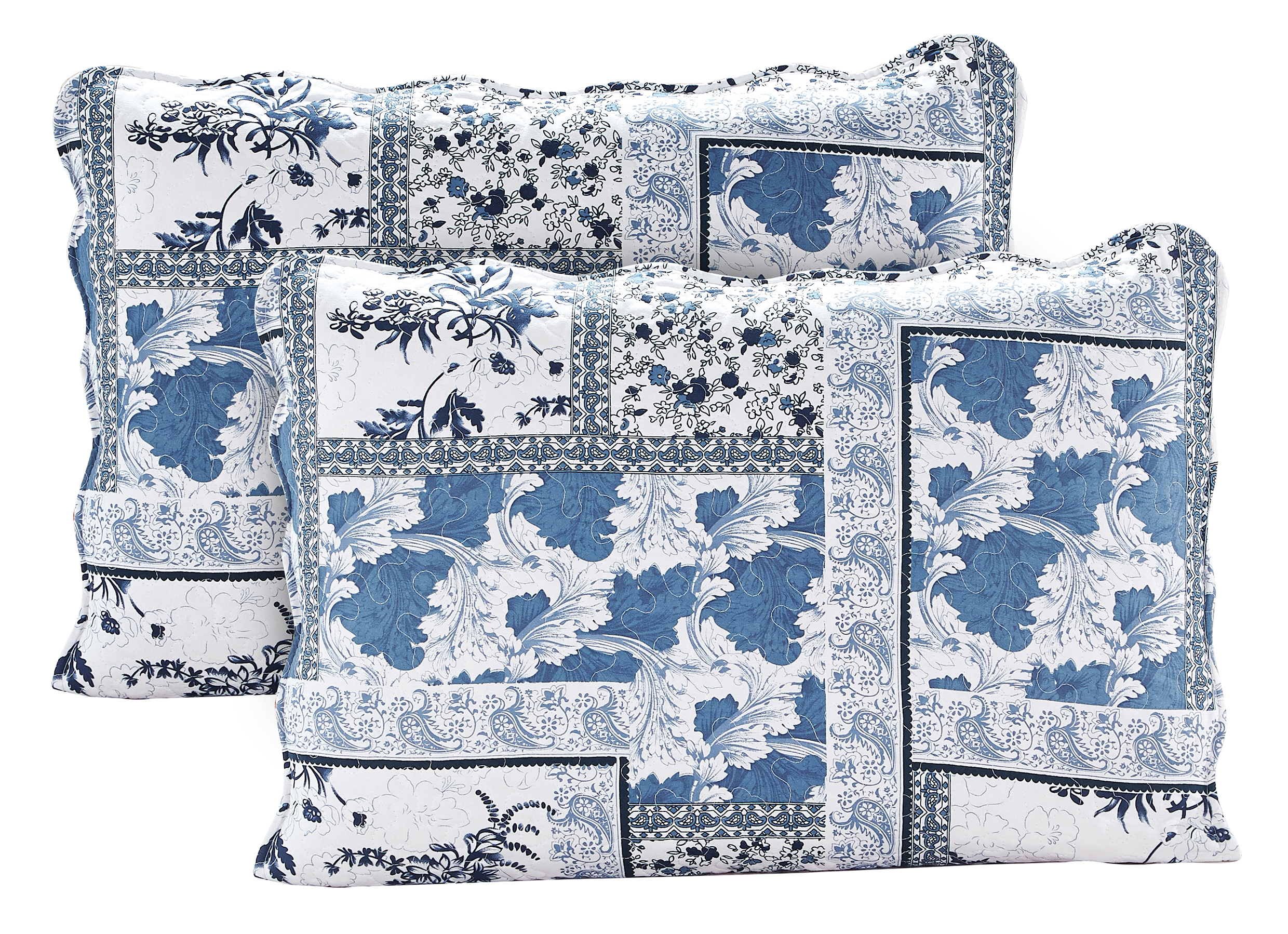 Faience Blues Pillow Shams set-2 pcs