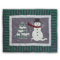 Snowman Pillow Sham 27"W x 21"L