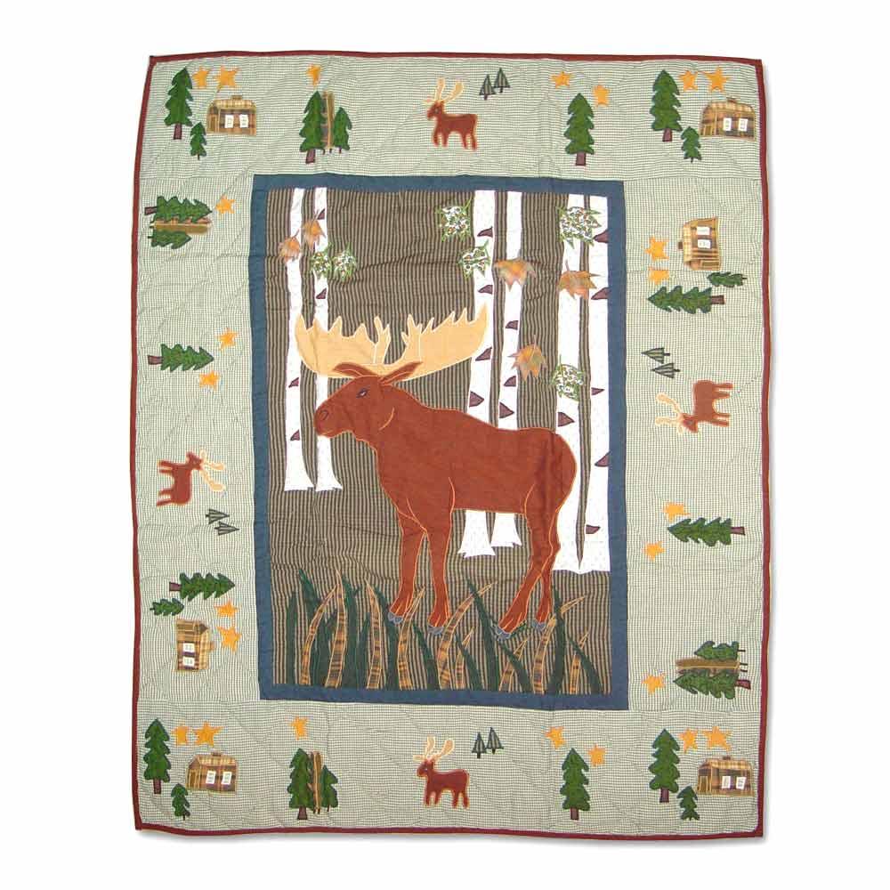 Moose Crib Quilt 36"W x 46"L