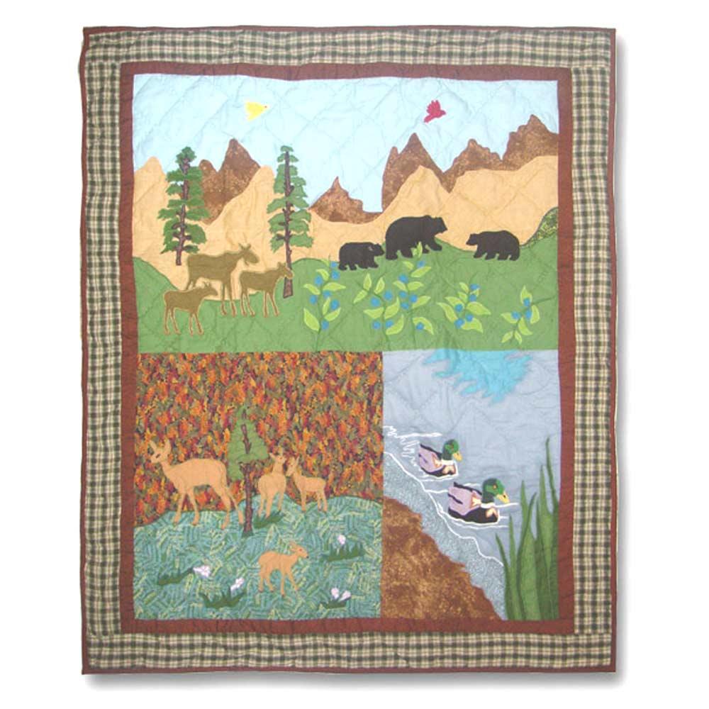 Nature Splendor Crib Quilt 36"W x 46"L