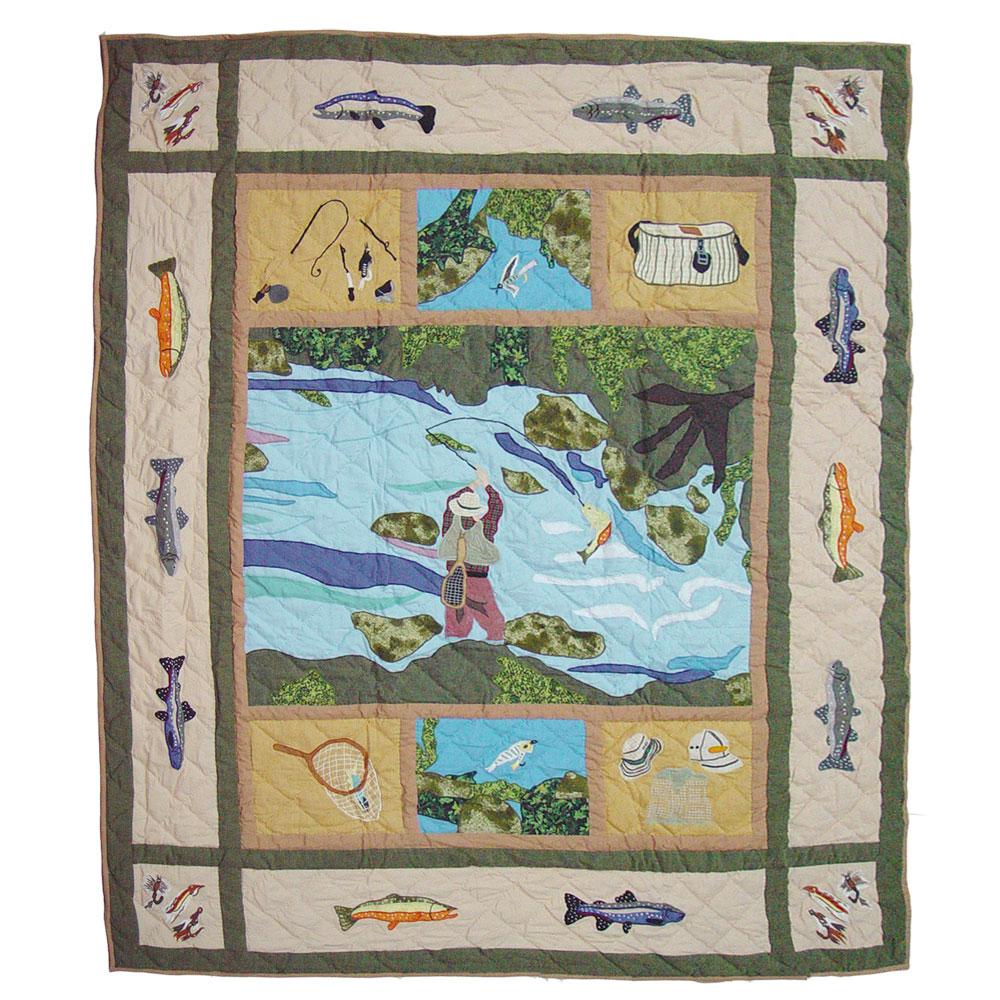 Fly Fishing Throw 50"W x 60"L