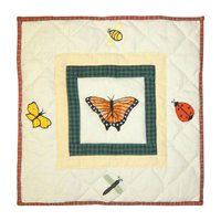 Bug Garden Toss Pillow 16"W x 16"L